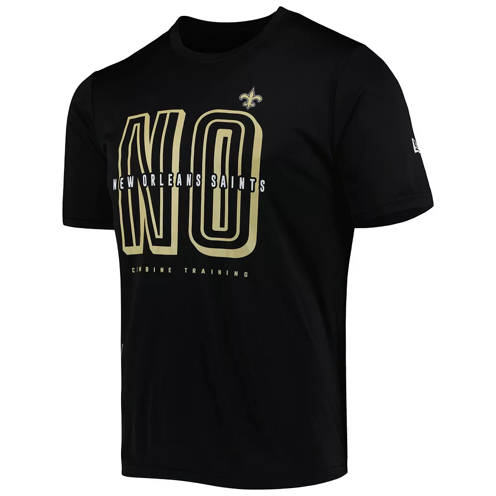 Men's New Era Black New Orleans Saints Scrimmage T-Shirt 3 Men's New Era Black New Orleans Saints Scrimmage T-Shirt - Image 3