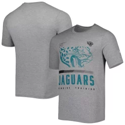 New Era Shop 13 Men's New Era Heathered Gray Jacksonville Jaguars Combine Authentic Red Zone T-Shirt