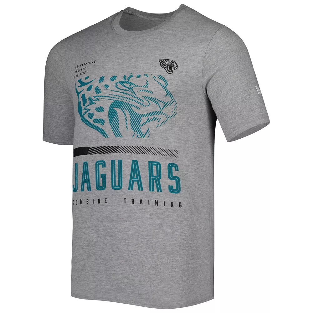 Men's New Era Heathered Gray Jacksonville Jaguars Combine Authentic Red Zone T-Shirt 3 Men's New Era Heathered Gray Jacksonville Jaguars Combine Authentic Red Zone T-Shirt - Image 3