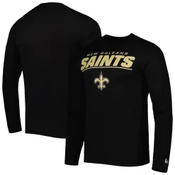 Men's New Era Black New Orleans Saints Combine Authentic Stated Long Sleeve T-Shirt
