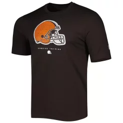 Men's New Era Brown Cleveland Browns Combine Authentic Ball Logo T-Shirt -New Era Shop 5916246 ALT2