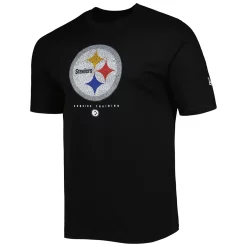 Men's New Era Black Pittsburgh Steelers Combine Authentic Ball Logo T-Shirt -New Era Shop 5916381 ALT2
