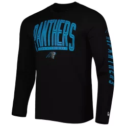 Men's New Era Black Carolina Panthers Combine Authentic Home Stadium Long Sleeve T-Shirt -New Era Shop 5916801 ALT2