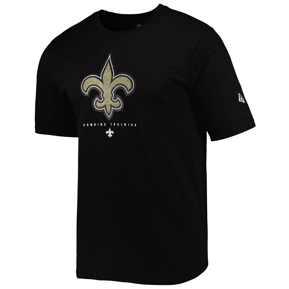 Men's New Era Black New Orleans Saints Combine Authentic Ball Logo T-Shirt 3 Men's New Era Black New Orleans Saints Combine Authentic Ball Logo T-Shirt - Image 3