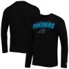 Men's New Era Black Carolina Panthers Combine Authentic Stated Long Sleeve T-Shirt