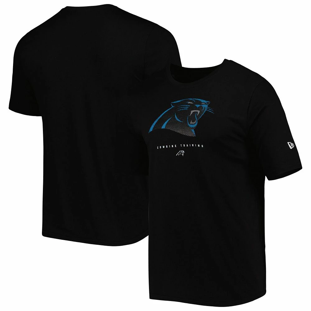 Men's New Era Black Carolina Panthers Combine Authentic Ball Logo T-Shirt 2 Men's New Era Black Carolina Panthers Combine Authentic Ball Logo T-Shirt - Image 2