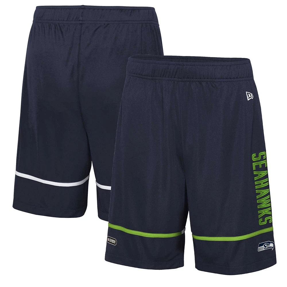 Men's New Era College Navy Seattle Seahawks Combine Authentic Rusher Training Shorts 2 Men's New Era College Navy Seattle Seahawks Combine Authentic Rusher Training Shorts - Image 2