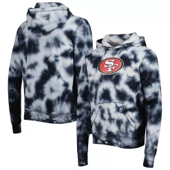 Men's New Era Black San Francisco 49ers Team Tie-Dye Pullover Hoodie