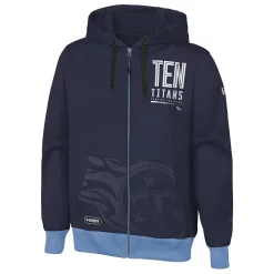 Men's New Era Navy Tennessee Titans Combine Authentic Drop Back Full-Zip Hoodie -New Era Shop 5935604 ALT2