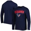 Men's New Era Navy Houston Texans Combine Authentic Stated Long Sleeve T-Shirt