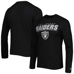 Men's New Era Black Las Vegas Raiders Combine Authentic Stated Long Sleeve T-Shirt