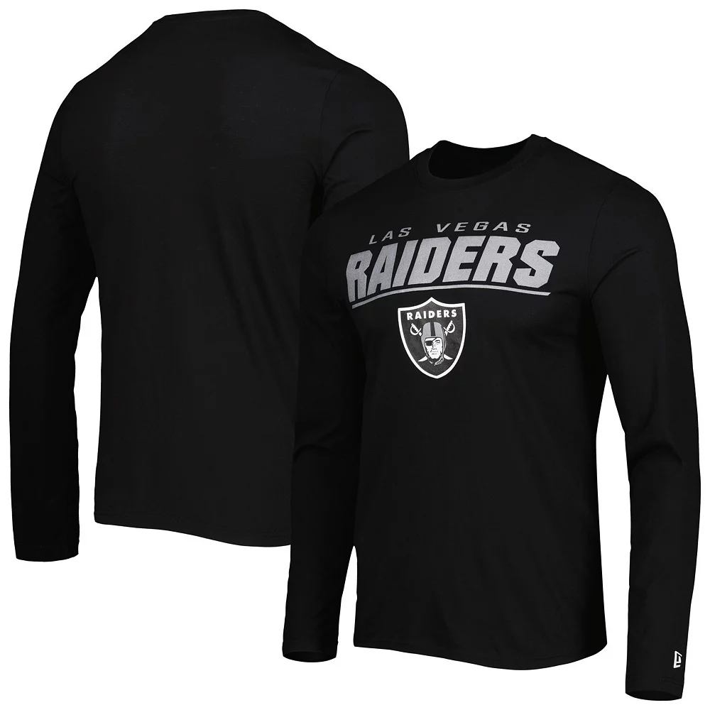 Men's New Era Black Las Vegas Raiders Combine Authentic Stated Long Sleeve T-Shirt 1 Men's New Era Black Las Vegas Raiders Combine Authentic Stated Long Sleeve T-Shirt