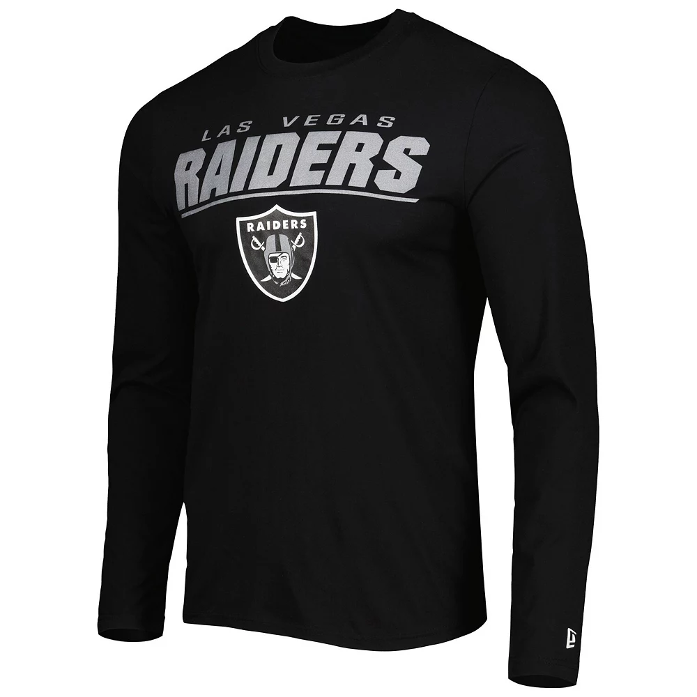 Men's New Era Black Las Vegas Raiders Combine Authentic Stated Long Sleeve T-Shirt 3 Men's New Era Black Las Vegas Raiders Combine Authentic Stated Long Sleeve T-Shirt - Image 3