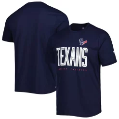 Men's New Era Navy Houston Texans Combine Authentic Training Huddle Up T-Shirt