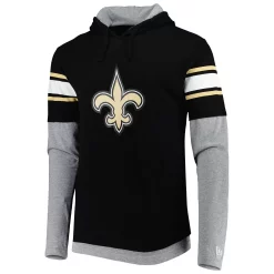Men's New Era Black New Orleans Saints Long Sleeve Hoodie T-Shirt -New Era Shop 5936077 ALT2