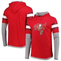 Men's New Era Red Tampa Bay Buccaneers Long Sleeve Hoodie T-Shirt