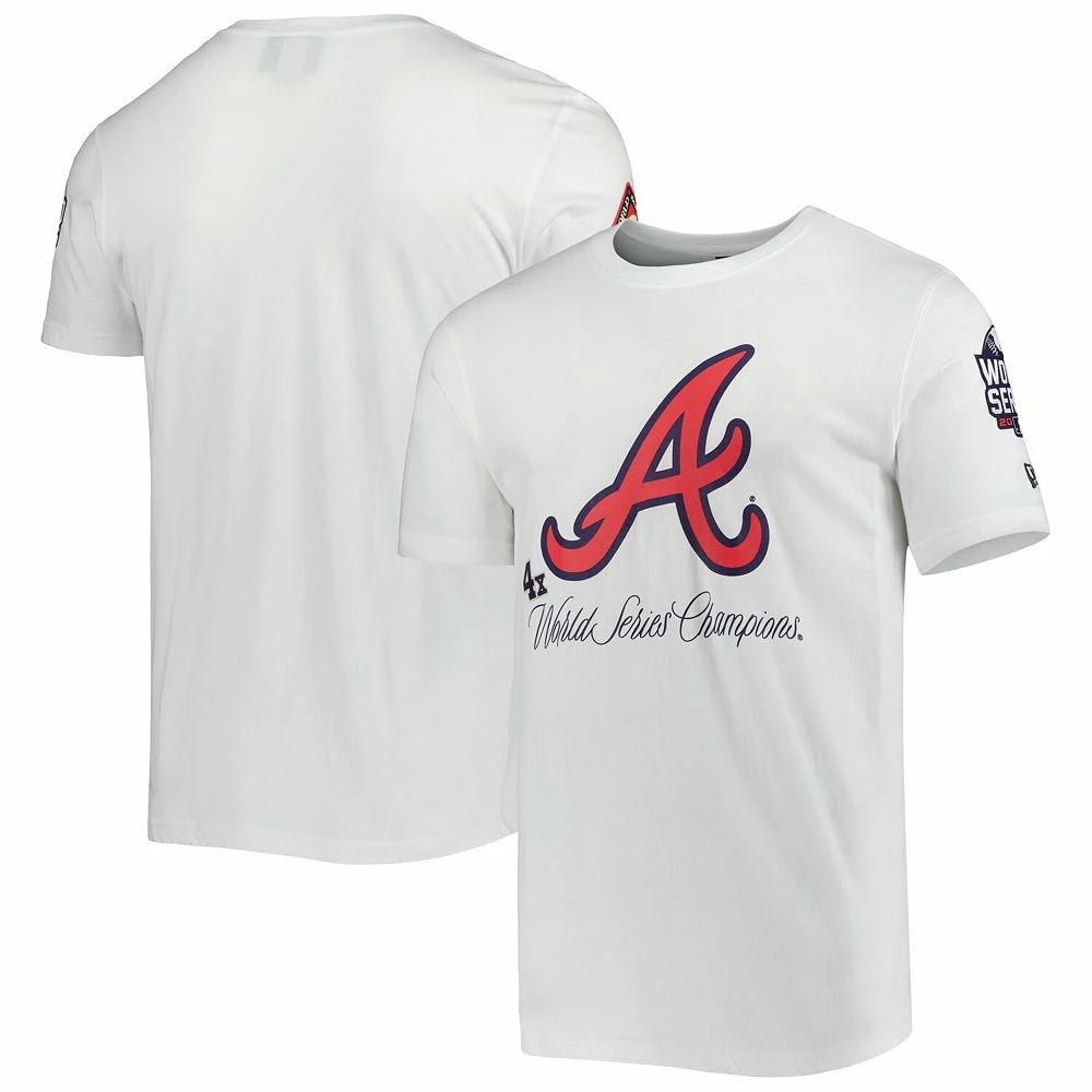 Men's New Era White Atlanta Braves Historical Championship T-Shirt 2 Men's New Era White Atlanta Braves Historical Championship T-Shirt - Image 2