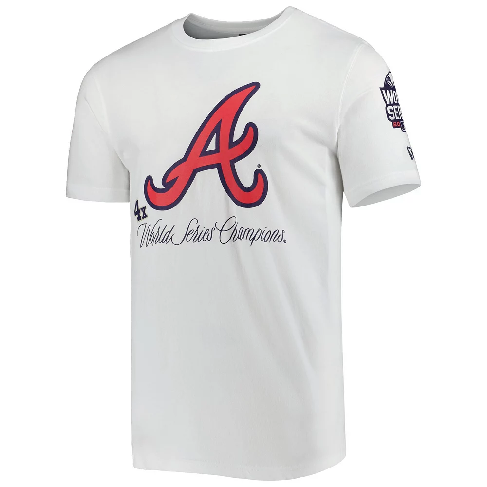 Men's New Era White Atlanta Braves Historical Championship T-Shirt 3 Men's New Era White Atlanta Braves Historical Championship T-Shirt - Image 3