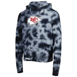 Men's New Era Black Kansas City Chiefs Team Tie-Dye Pullover Hoodie -New Era Shop 5937851 ALT2