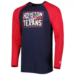 Men's New Era Navy Houston Texans Current Raglan Long Sleeve T-Shirt -New Era Shop 5937907 ALT2
