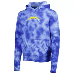 Men's New Era Powder Blue Los Angeles Chargers Team Tie-Dye Pullover Hoodie -New Era Shop 5938259 ALT2