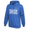 Men's New Era Powder Blue Los Angeles Chargers Combine Authentic Huddle Up Pullover Hoodie