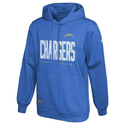 Men's New Era Powder Blue Los Angeles Chargers Combine Authentic Huddle Up Pullover Hoodie