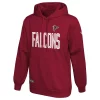 Men's New Era Red Atlanta Falcons Combine Authentic Huddle Up Pullover Hoodie
