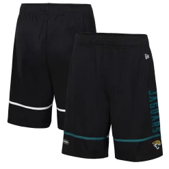 Men's New Era Black Jacksonville Jaguars Combine Authentic Rusher Training Shorts