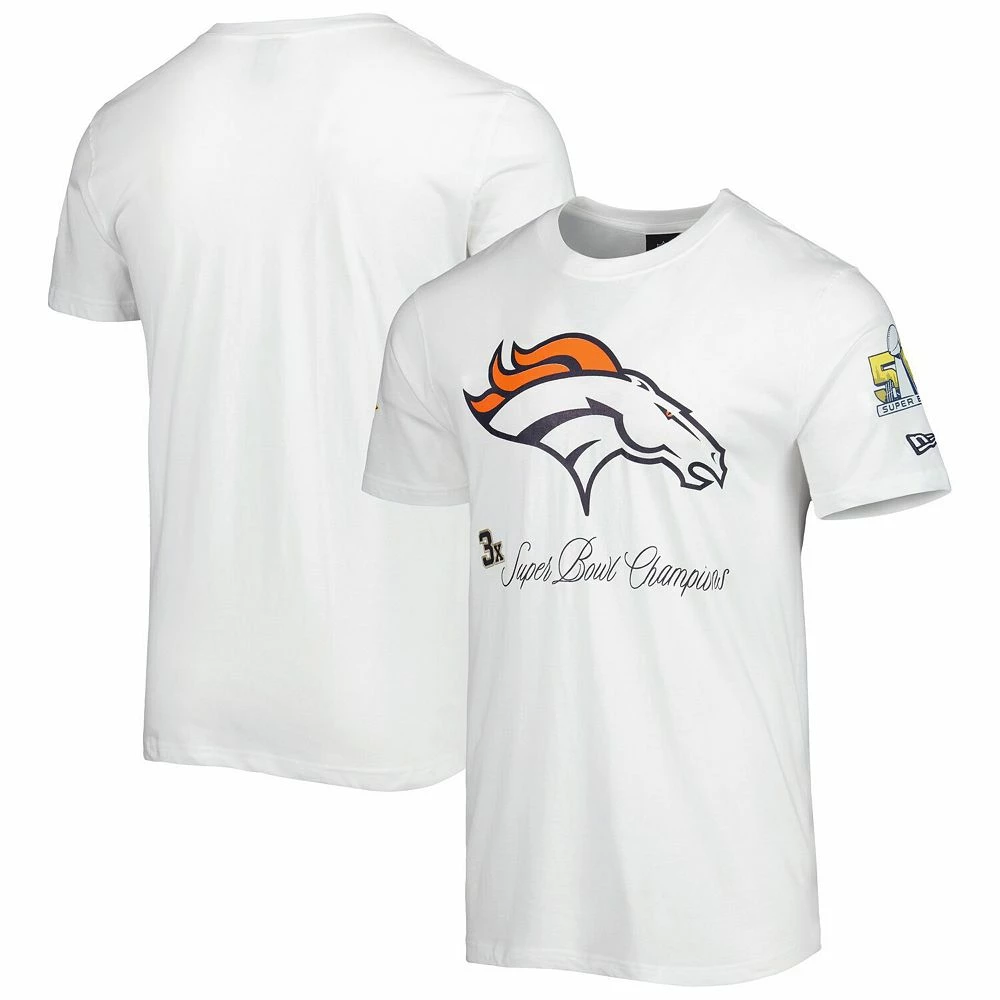 Men's New Era White Denver Broncos Historic Champs T-Shirt 1 Men's New Era White Denver Broncos Historic Champs T-Shirt
