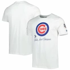 Men's New Era White Chicago Cubs Historical Championship T-Shirt