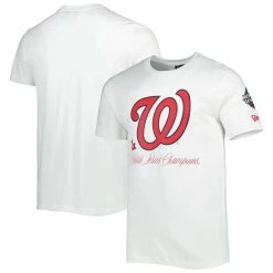 Men's New Era White Washington Nationals Historical Championship T-Shirt
