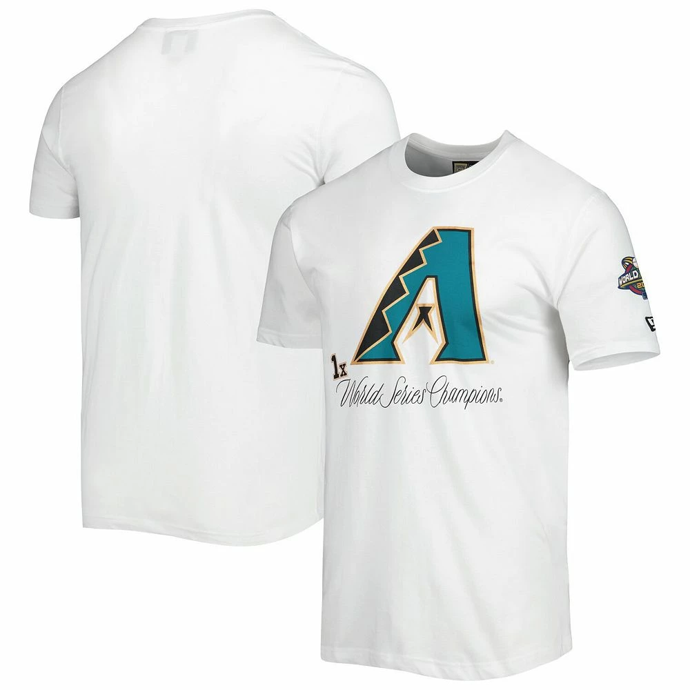Men's New Era White Arizona Diamondbacks Historical Championship T-Shirt 1 Men's New Era White Arizona Diamondbacks Historical Championship T-Shirt