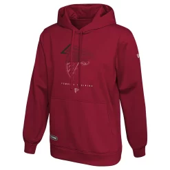 Men's New Era Red Atlanta Falcons Authentic Combine Watson Pullover Hoodie