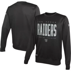 Men's New Era Black Las Vegas Raiders Combine Authentic Top Pick Pullover Sweatshirt