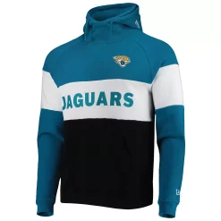 Men's New Era Black Jacksonville Jaguars Colorblock Current Pullover Hoodie 5 Men's New Era Black Jacksonville Jaguars Colorblock Current Pullover Hoodie -New Era Shop 5952717 ALT2