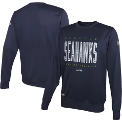 Men's New Era College Navy Seattle Seahawks Combine Authentic Top Pick Pullover Sweatshirt