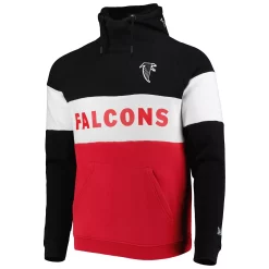Men's New Era Red Atlanta Falcons Colorblock Throwback Pullover Hoodie 5 Men's New Era Red Atlanta Falcons Colorblock Throwback Pullover Hoodie -New Era Shop 5968564 ALT2