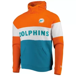 Men's New Era Aqua Miami Dolphins Colorblock Throwback Pullover Hoodie 5 Men's New Era Aqua Miami Dolphins Colorblock Throwback Pullover Hoodie -New Era Shop 5968911 ALT2