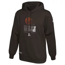 Men's New Era Brown Cleveland Browns Authentic Combine Watson Pullover Hoodie