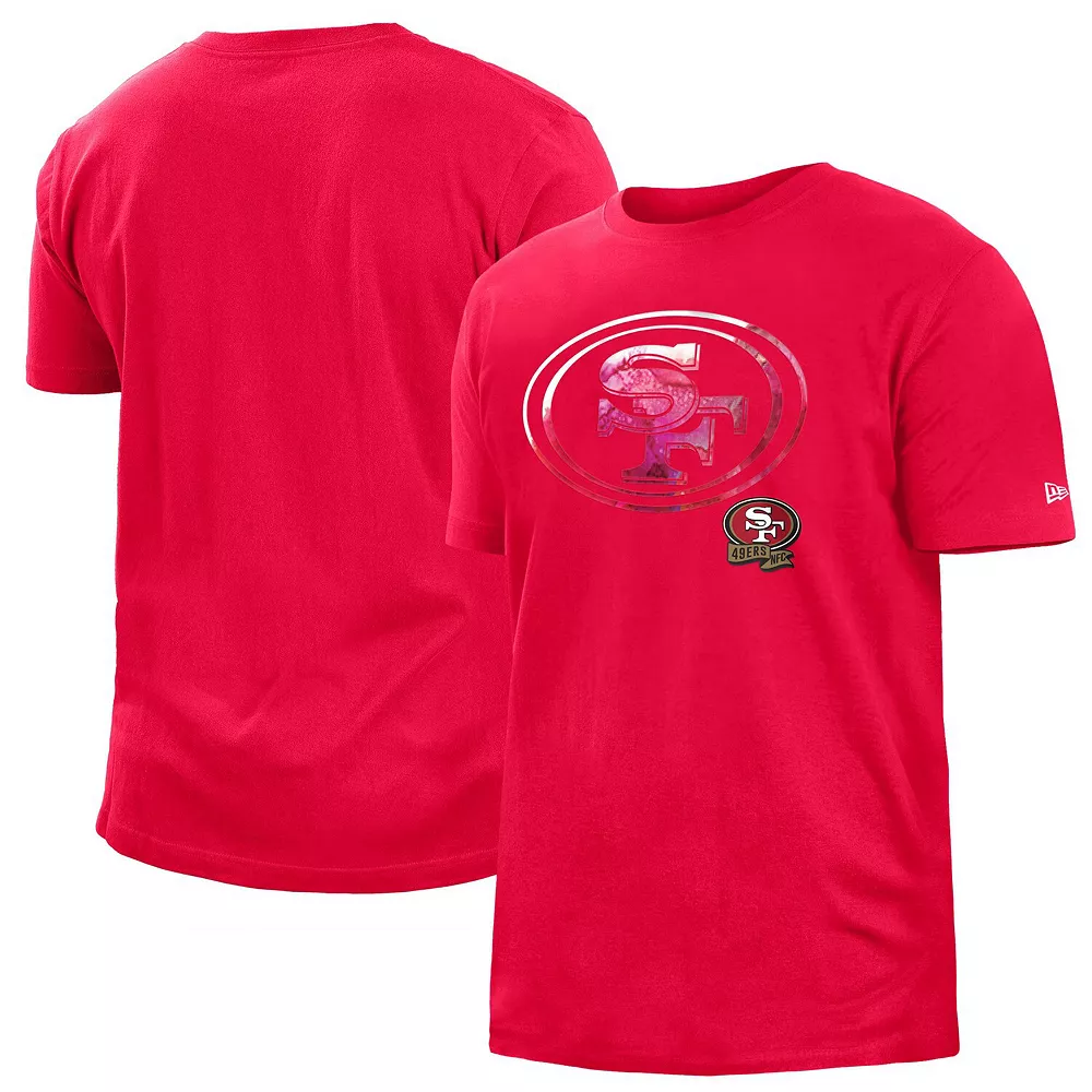 Men's New Era Scarlet San Francisco 49ers 2022 Sideline Ink Dye T-Shirt 2 Men's New Era Scarlet San Francisco 49ers 2022 Sideline Ink Dye T-Shirt - Image 2