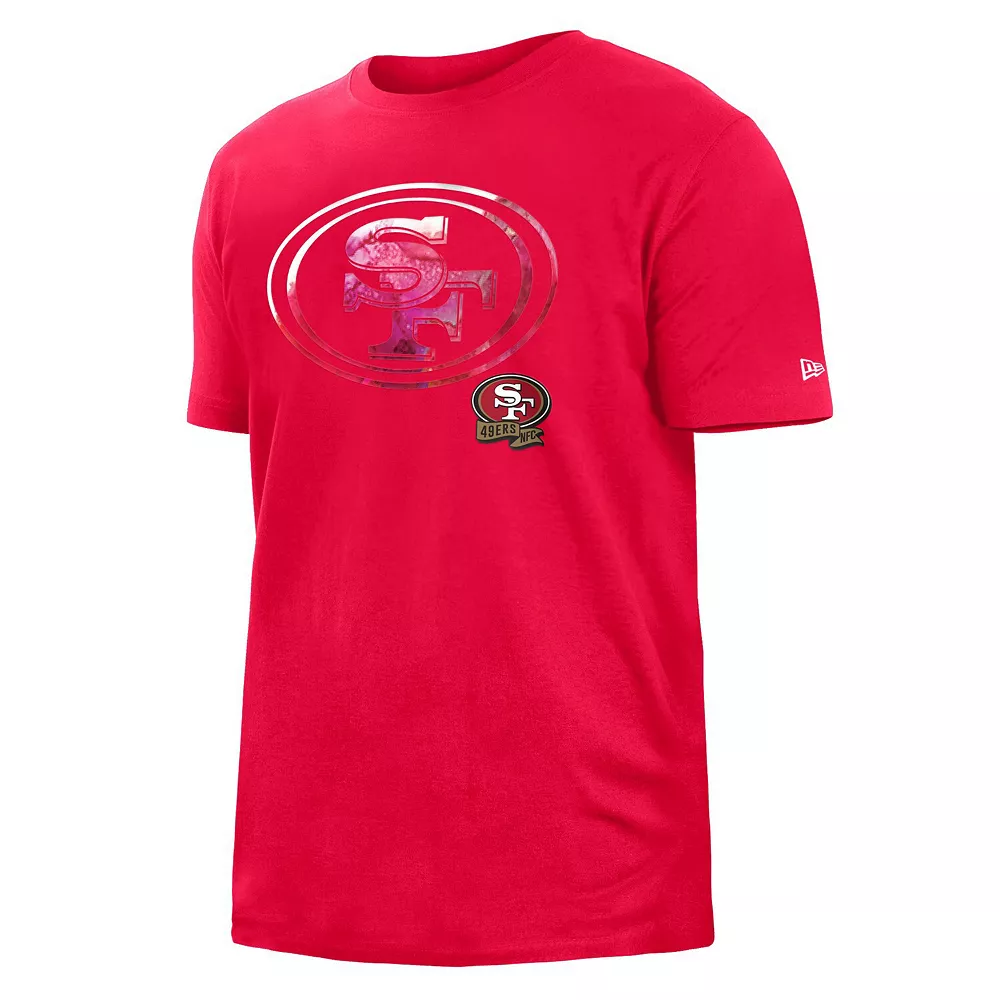 Men's New Era Scarlet San Francisco 49ers 2022 Sideline Ink Dye T-Shirt 3 Men's New Era Scarlet San Francisco 49ers 2022 Sideline Ink Dye T-Shirt - Image 3