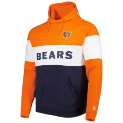 Men's New Era Navy/ Chicago Bears Colorblock Throwback Pullover Hoodie -New Era Shop 5982153 ALT2