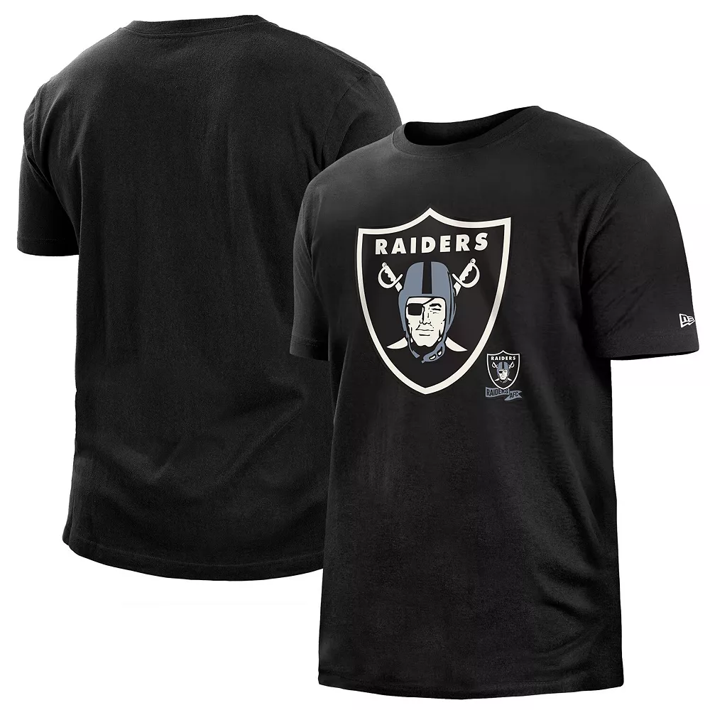 Men's New Era Black Las Vegas Raiders 2022 Sideline Ink Dye T-Shirt 2 Men's New Era Black Las Vegas Raiders 2022 Sideline Ink Dye T-Shirt - Image 2