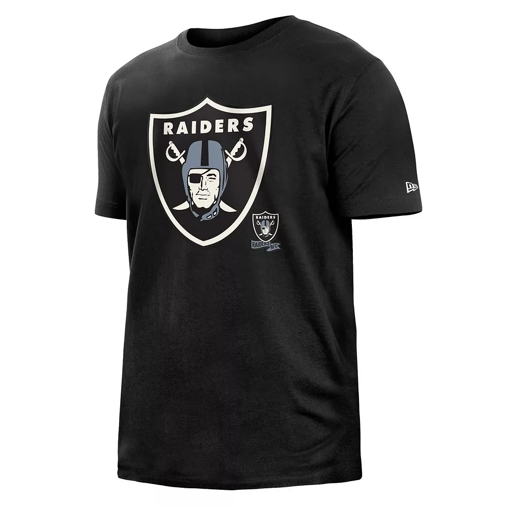 Men's New Era Black Las Vegas Raiders 2022 Sideline Ink Dye T-Shirt 3 Men's New Era Black Las Vegas Raiders 2022 Sideline Ink Dye T-Shirt - Image 3