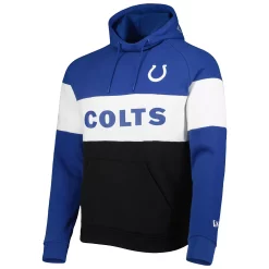 Men's New Era Black Indianapolis Colts Colorblock Current Pullover Hoodie -New Era Shop 5982892 ALT2