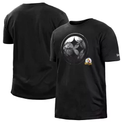 Men's New Era Black Pittsburgh Steelers 2022 Sideline Ink Dye T-Shirt