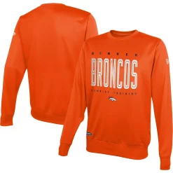 Men's New Era Orange Denver Broncos Combine Authentic Top Pick Pullover Sweatshirt