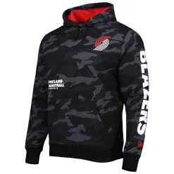 Men's New Era Black/Camo Portland Trail Blazers Tonal Pullover Hoodie -New Era Shop 5993727 ALT2