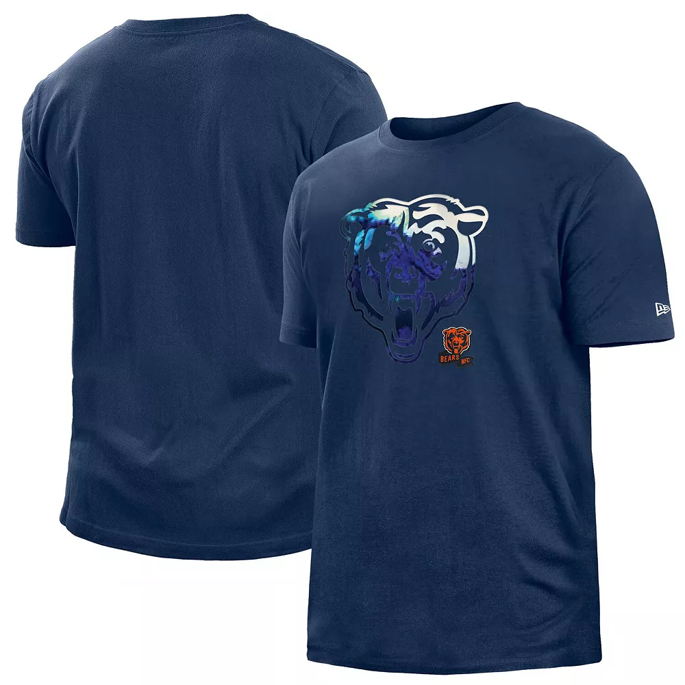 Men's New Era Navy Chicago Bears 2022 Sideline Ink Dye T-Shirt 1 Men's New Era Navy Chicago Bears 2022 Sideline Ink Dye T-Shirt